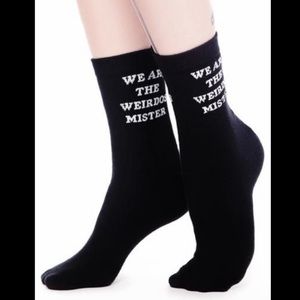 killstar, “we are the weirdos mister” socks, ⭐️